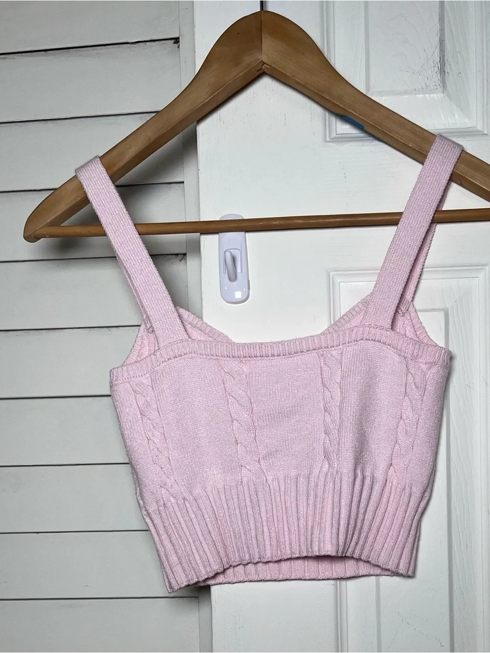 NWT Altar'd State Soft Pink Cable Knit Matching Cardigan & Crop Top Set Size XXS